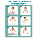 NMC PST How To Wear A Mask Properly Poster, Spanish