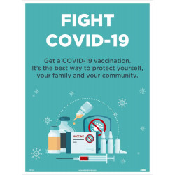 NMC PST Fight Covid-19, Get A Vaccination Poster