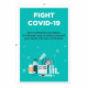 NMC PST187PP Fight Covid-19, Get A Vaccination Poster, 18" x 12", Paper, 5/Pk