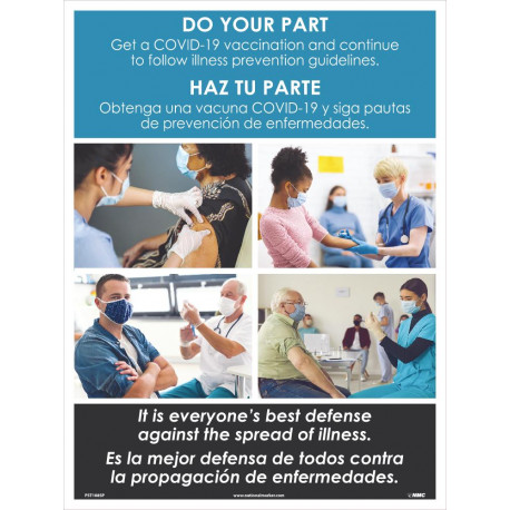 NMC PST Do Your Part, Get A Covid-19 Vaccination Poster, Eng/Esp