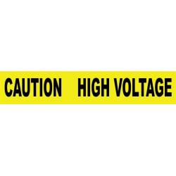 NMC PT11 Caution, High Voltage Barricade Tape, 3 Mil, 3" x 12000"