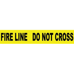 NMC PT14 Fire Line Do Not Cross Barricade Tape, 3 Mil, 3" x 12000"