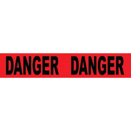 NMC PT16 Danger Barricade Tape, 3 Mil, 3" x 12000"