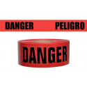 NMC PT16RT Danger Repulpable Barricade Tape, Red, 2" x 1620"