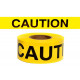 NMC PT1RT Caution Repulpable Barricade Tape, Yellow, 2" x 1620"