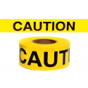 NMC PT1RT-3 Caution Repulpable Barricade Tape, Yellow, 3" x 1620"