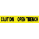NMC PT2 Caution, Open Trench Barricade Tape, 3 Mil, 3" x 12000"