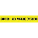NMC PT20 Caution, Men Working Overhead Barricade Tape, 3 Mil, 3" x 12000"