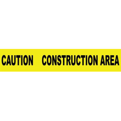 NMC PT3 Caution, Construction Area Barricade Tape, 3 Mil, 3" x 12000"