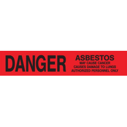 NMC PT30 Danger, Asbestos May Cause Cancer Barricade Tape, 3 Mil, 3" x 12000"