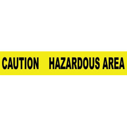 NMC PT32 Caution, Hazardous Area Barricade Tape, 3 Mil, 3" x 12000"