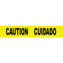 NMC PT44 Caution Cuidado Barricade Tape, 3 Mil, 3" x 12000"
