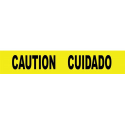 NMC PT44-2ML Caution Cuidado Barricade Tape, 2 Mil, 3" x 12000"