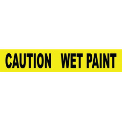 NMC PT48 Caution, Wet Paint Barricade Tape, 3 Mil, 3" x 12000"