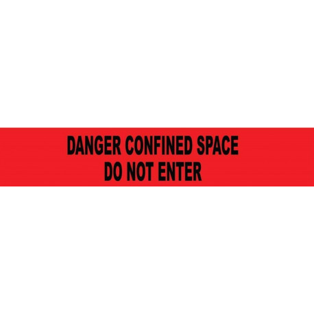 NMC PT52 Danger, Confined Space Do Not Enter Barricade Tape, 3 Mil, 3" x 12000"