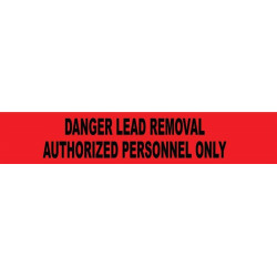 NMC PT53 Danger, Lead Removal Authorized Personnel Only Barricade Tape, 3 Mil, 3" x 12000"