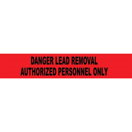 NMC PT53 Danger, Lead Removal Authorized Personnel Only Barricade Tape, 3 Mil, 3" x 12000"