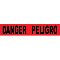 NMC PT54 Danger, Peligro Barricade Tape, Spanish, 3 Mil, 3" x 12000"