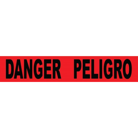 NMC PT54 Danger, Peligro Barricade Tape, Spanish, 3 Mil, 3" x 12000"