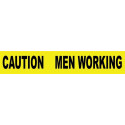 NMC PT6 Caution, Men Working Barricade Tape, 3 Mil, 3" x 12000"