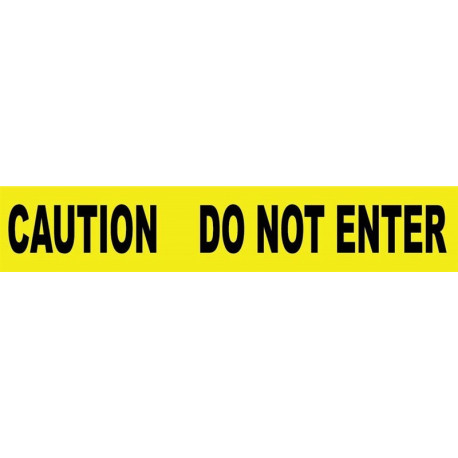 NMC PT9-2ML Caution, Do Not Enter Barricade Tape, 2 Mil, 3" x 12000"