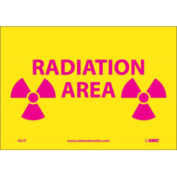 NMC R21 Caution, Radiation Area Sign, 7" x 10"