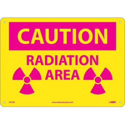 NMC R27 Caution, Radiation Area Sign, 10" x 14"