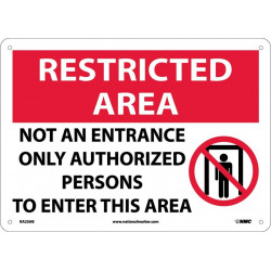 NMC RA23 Restricted Area, Not An Entrance Sign (Graphic), 10" x 14"