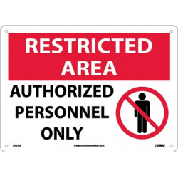 NMC RA5 Restricted Area, Authorized Personnel Only Sign Graphic, 10" x 14"