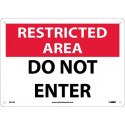 NMC RA7 Restricted Area, Do Not Enter Sign, 10" x 14"