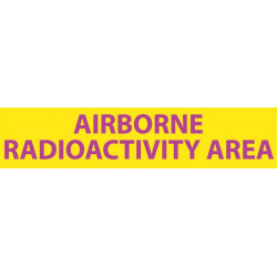 NMC RI11 Radiation Insert, Airborne Radioactivity Sign, 1.75" x 8", Polycarbonate .020