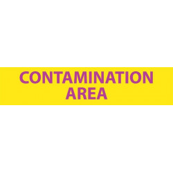NMC RI13 Radiation Insert, Contamination Area Sign, 1.75" x 8", Polycarbonate .020