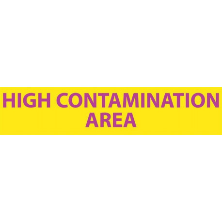 NMC RI17 Radiation Insert, High Contanimation Area Sign, 1.75" x 8", Polycarbonate .020