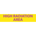 NMC RI18 Radiation Insert, High Radiation Insert Area Sign, 1.75" x 8", Polycarbonate .020