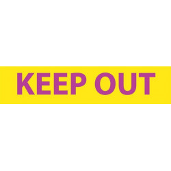 NMC RI19 Radiation Insert, Keep Out Sign, 1.75" x 8", Polycarbonate .020