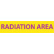 NMC RI22 Radiation Insert, Radiation Area Sign, 1.75" x 8", Polycarbonate .020