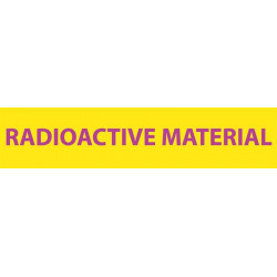 NMC RI24 Radiation Insert, Radioactive Material Sign, 1.75" x 8", Polycarbonate .020