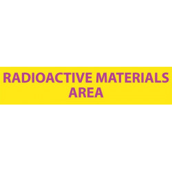 NMC RI25 Radiation Insert, Radioactive Materials Area Sign, 1.75" x 8", Polycarbonate .020