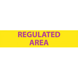 NMC RI26 Radiation Insert, Regulated Area Sign, 1.75" x 8", Polycarbonate .020