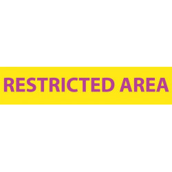 NMC RI27 Radiation Insert, Restricted Area Sign, 1.75" x 8", Polycarbonate .020