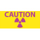 NMC RI3 Radiation Insert, Caution Sign (Symbol), 3.5" x 8", Polycarbonate .020