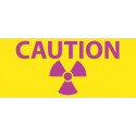 NMC RI3 Radiation Insert, Caution Sign (Symbol), 3.5" x 8", Polycarbonate .020