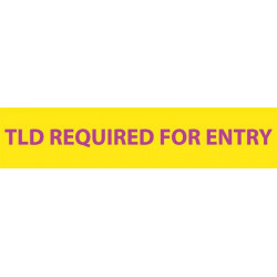 NMC RI30 Radiation Insert, TLD Required For Entry Sign, 1.75" x 8", Polycarbonate .020