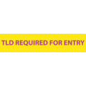 NMC RI30 Radiation Insert, TLD Required For Entry Sign, 1.75" x 8", Polycarbonate .020
