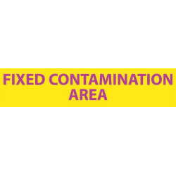 NMC RI31 Radiation Insert, Fixed Contamination Area Sign, 1.75" x 8", Polycarbonate .020