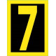 NMC RN Reflective Numbers Label, Yellow/Black, Reflective Vinyl Sheeting