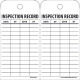 NMC RPT112ST Inspection Record Tag (Hole), 6" x 3", Synthetic Paper, 25/Pk