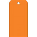 NMC RPT Blank Tag, Orange, 6" x 3", .015 Mil Unrippable Vinyl, 25/Pk