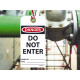 NMC RPT161ST Danger, Do Not Enter Tag (Hole), 6" x 3", Synthetic Paper, 25/Pk