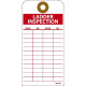 NMC RPT Ladder Inspection Tag, 6" x 3", Unrippable Vinyl, 25/Pk